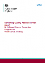 Screening Quality Assurance visit report: NHS Bowel Cancer Screening Programme West Kent & Medway